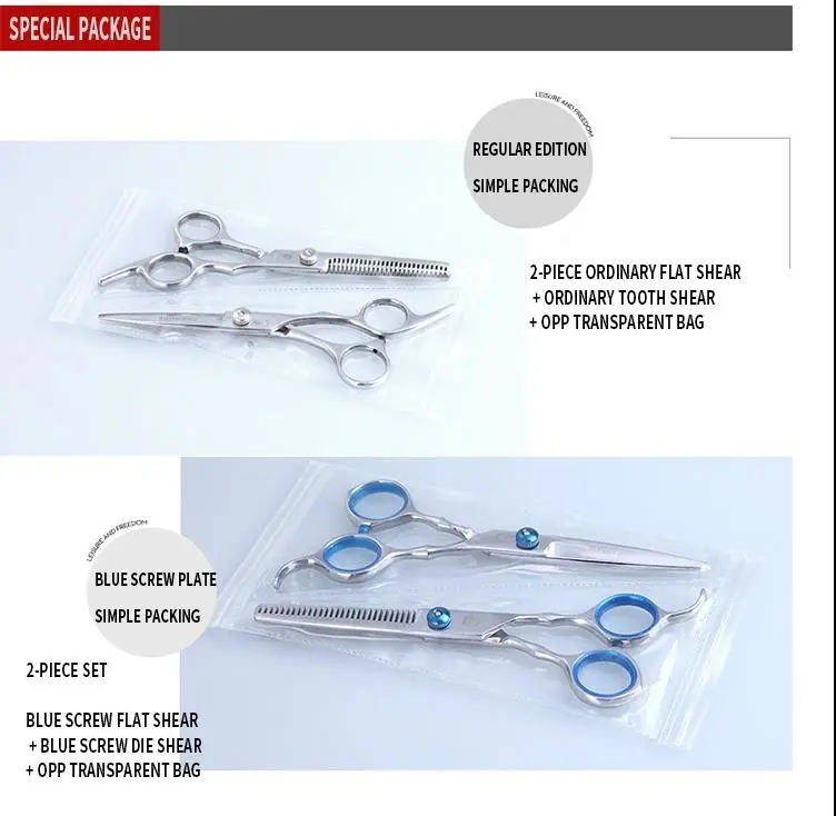 Professional Hairdressing Scissors Hairdressing Tools Straight Cutting Scissors Thinning Scissors Set