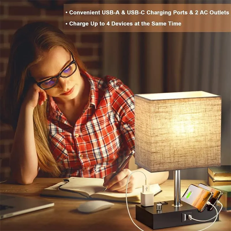 Versatile Dimmable USB C Reading Light with Phone Holder