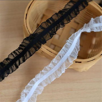 OEM Polyester Ruffle Edged Elastic Trim Band