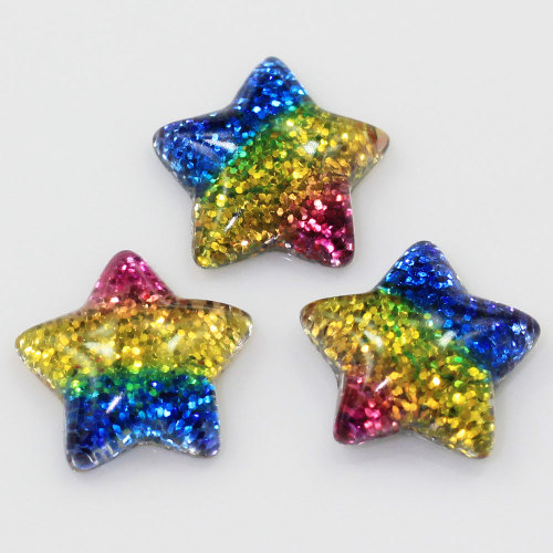 Various Shape Heart Star Round Flatback Resin Charms Colorful Beads For Handmade Craft Decor Clothes Room Ornaments