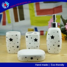Stars decal ceramic lotion dispenser,bath set, soap dispenser