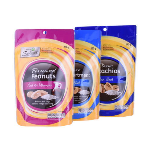 500g plast Cashew Nut Pacaking Pouch med glidelås