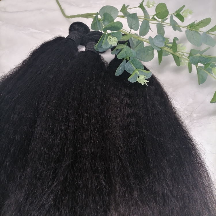 YAKI kinky straight 30 inch  Wholesale price Human Hair  Cuticle Aligned Hair Free Sample 8A Silky Brazilian Hair Bundle