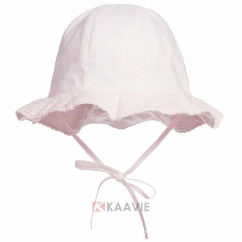 fashion outdoor kids solid color boonie bucket hat with string