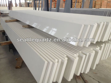 Pure white Quartz rail fence quartz pale for kitchen, barthroom