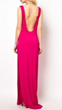 Two Shoulder Rose Backless Evening Dresses For Split Wedding Dress