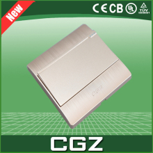 cngz champagne golden White Color 220V electric wall switch for home