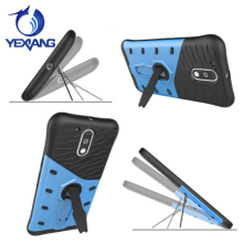 Yexiang Combo TPU+PC kickstand case cover for moto g4 case