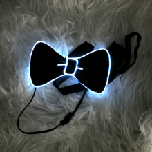 Neon EL Wire Bow Ties - Glowing Music Festival & Party Accessory