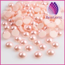High quality Acrylic half round pearl flat back