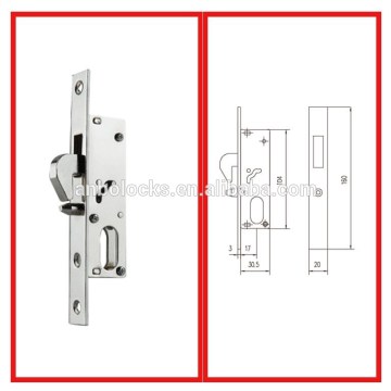 hook bolt sliding door lock with oval cyinder