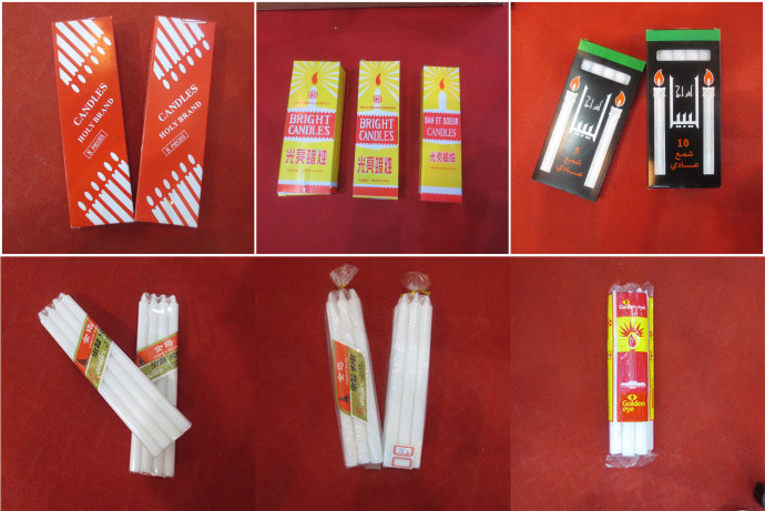 Cellophane Package White Candle 