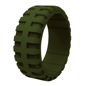 Silicone Rings Tire Tread Design Rubber Wedding Bands