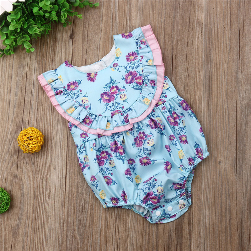 Children's Clothing Climbing Printed Small Flying Sleeve Jumpsuit Explosive