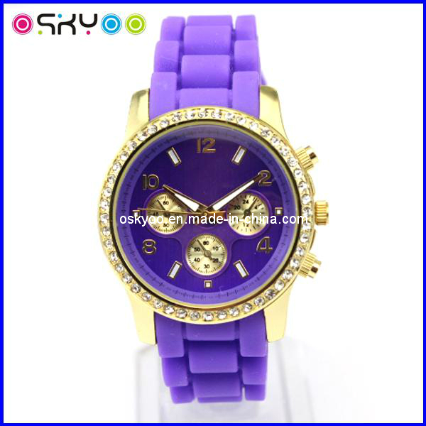 Fashion Ladies OEM/ODM MK Silicon Diamond Watch