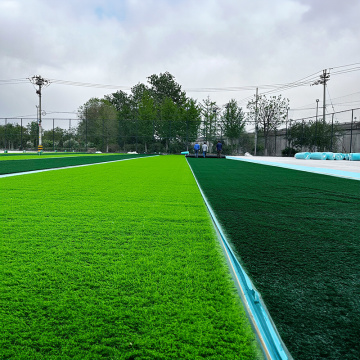 Esperienza di erba artificiale sul campo di calcio
