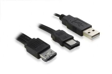 eSATAp (Power over eSATA) to eSATA +USB 5V cable