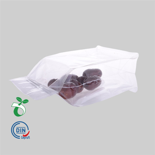 Sachet en plastique d&#39;emballage biodégradable de fond de bloc pour la nourriture