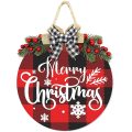 Feliz Natal Buffalo Plaid Hanging Sign