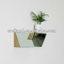 Zig-zag wall mirror shelf C