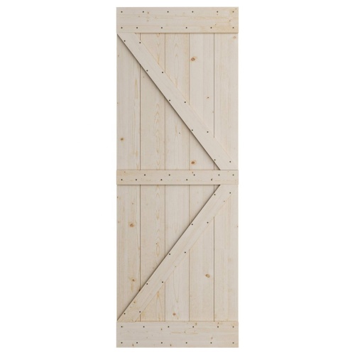 Solid Pine Wood Sliding Barn Wood Door