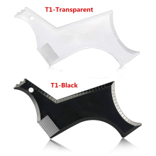 Transparent Men's Beard Shaping Template Tool