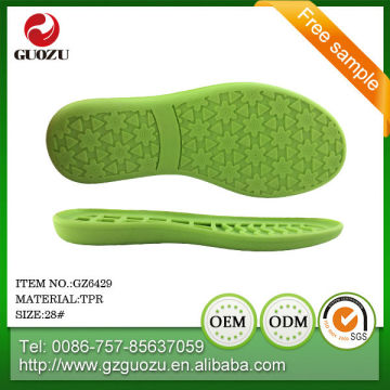 custom design green combination casual tpr outsole