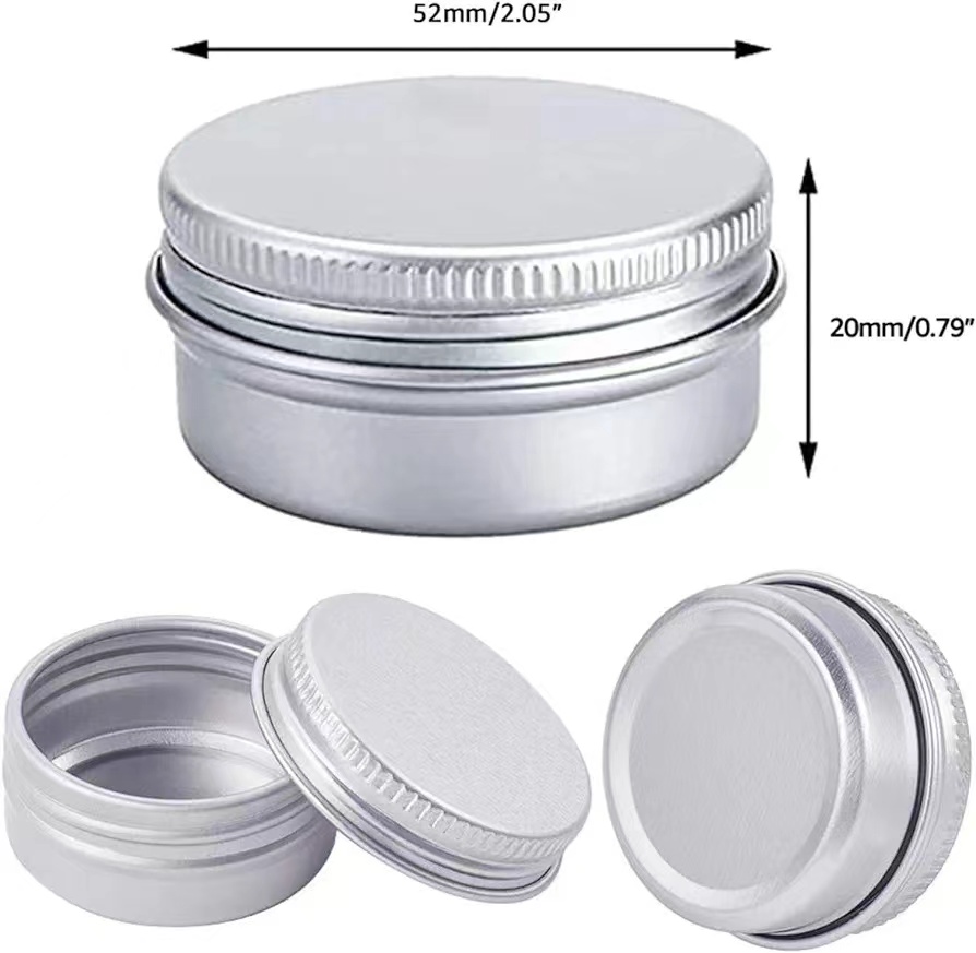 30ml silver aluminum tin