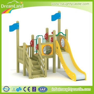 Small wooden play house, outdoor playground for kids