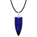 Diy Bullet Shape Healing Collar Collar Chakra Beads Crystals Peeds de piedra de bala Costilla para joyería de collar colgante