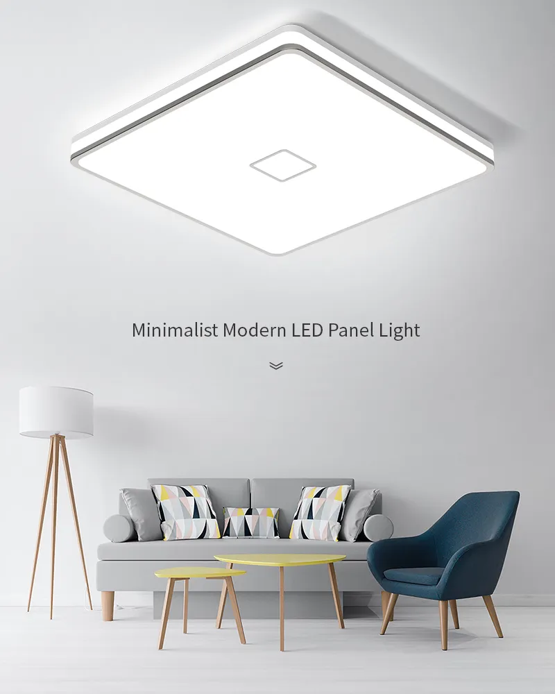 Sleek Square LED Ceiling Light for Modern Bedroom Decor