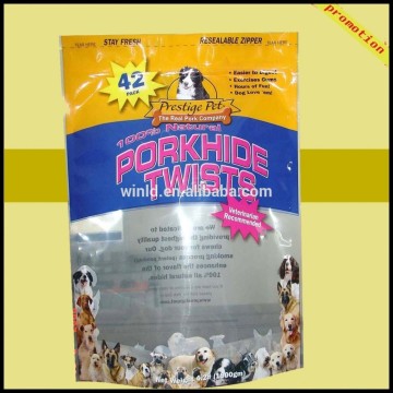 custom flat bottom 500g dog food bag