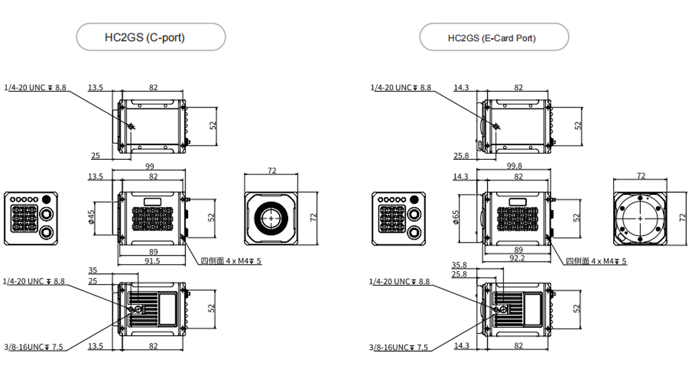 Dibujo de la máquina HC2GS HC2GS Machine Drawing