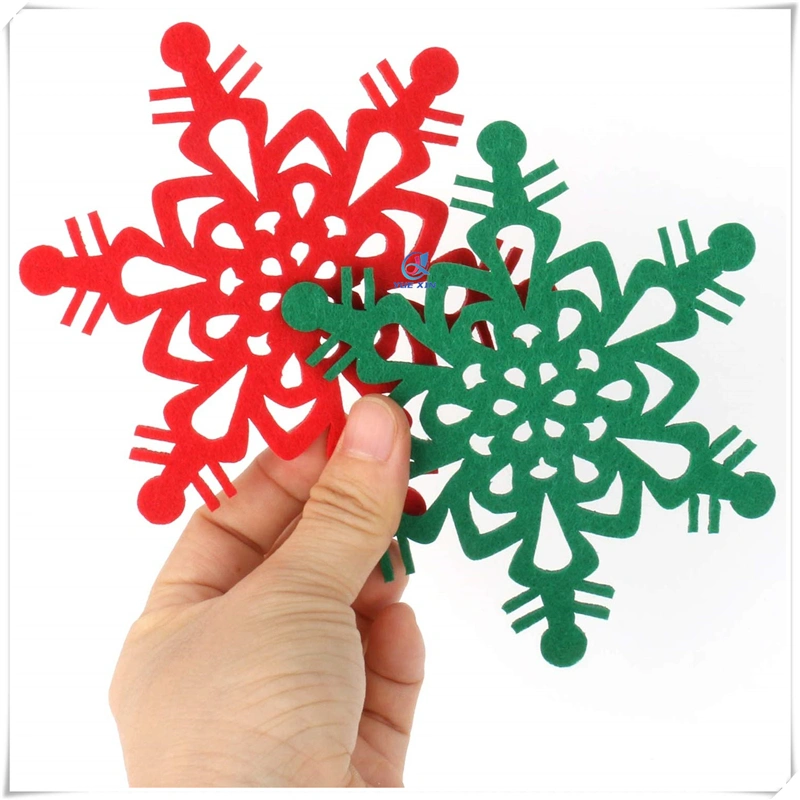 Felt Colored Snowflakes for Christmas Winter Party Decoration