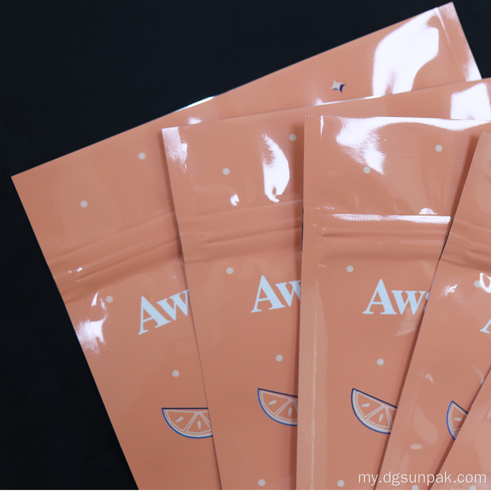 ရေစိုခံ laminated အလှကုန်ပစ္စည်းထုပ်ပိုးအိတ်များ