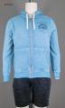 Herren Baumwollfleece brennt Sweatjacke mit Kapuze aus