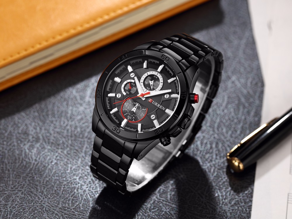 CURREN 8275 Men Japan Quartz Movement Wristwatch Casual Simple Stainless Steel Men Business Watch