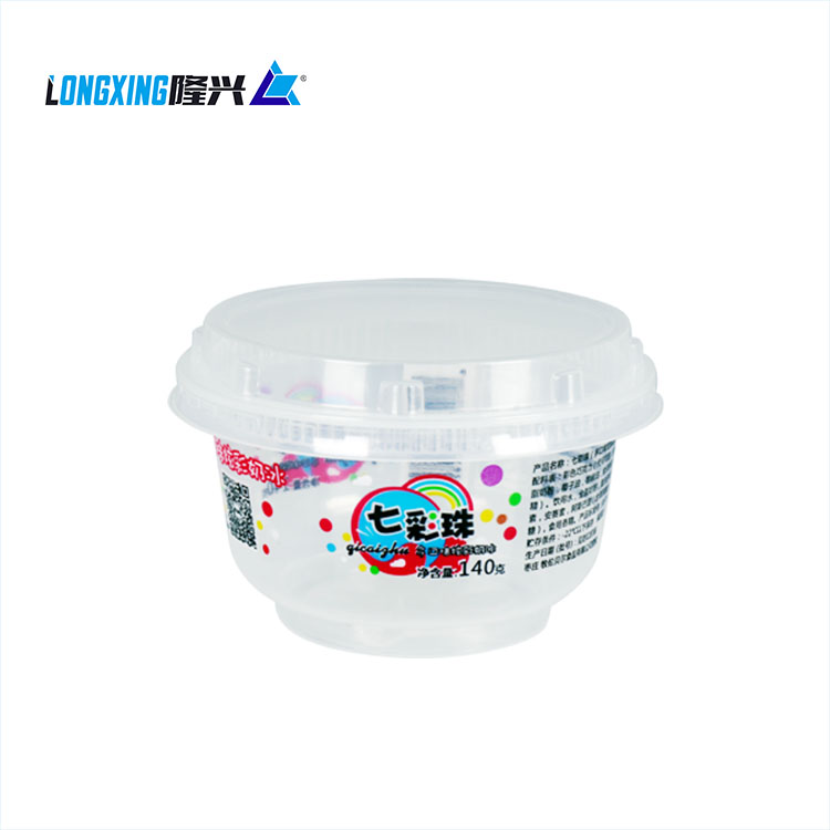 custom logo printed disposable round 12oz 360ml ice cream plastic cup with lids