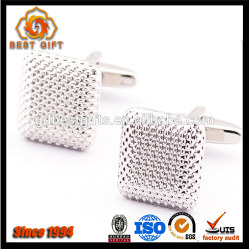 Weave back metal covering silver cufflink for suits