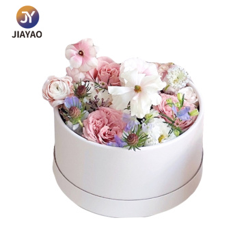 Boîte à fleurs de couleur unie à chapeau rond