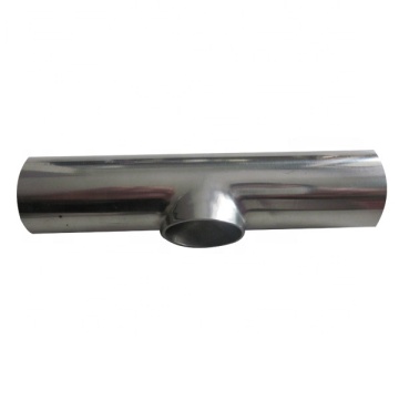 SMS DIN Stainless Steel Polished Welded Reducing Tee