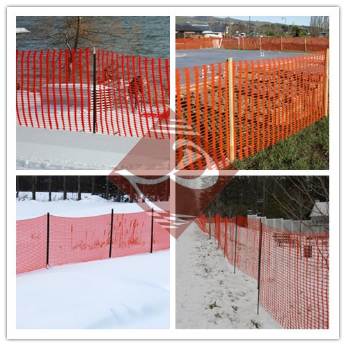 orange plastic safety fence/plastic warning net/white snow fence