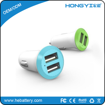 2 ports micro 2.5 amp usb car charger micro usb