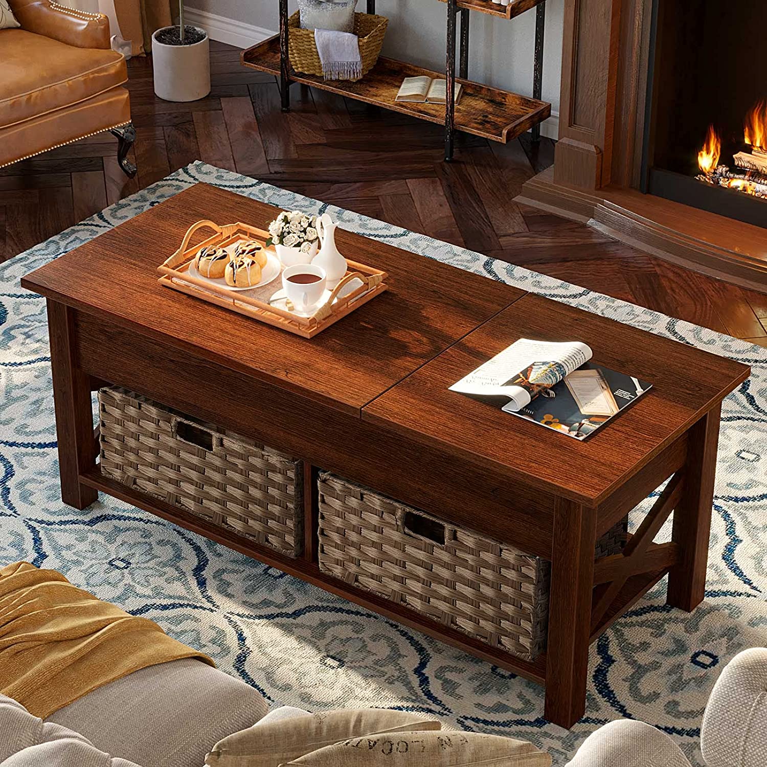 Lift Top Coffee Table with Storage 