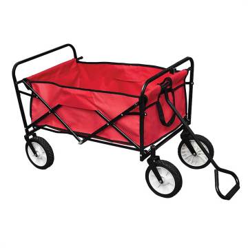 Folding Garden Cart Wheeled Trolley With Pull Handle