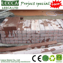 Red granite kerb stone border / granite paving stone