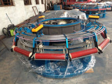 weft knitting machine for fire hose