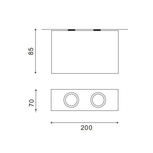 LEDER Aluminum Body Black 3W LED Downlight