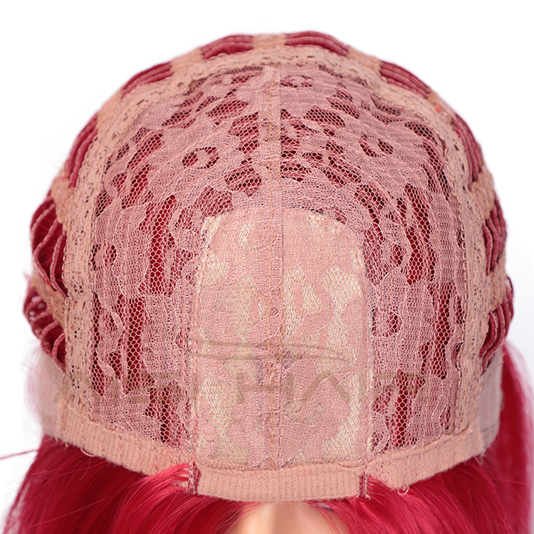 Synthetic Fiber Hair Straight Short Red Bob Hairstyle Wigs Heat Resistant For White Black Women Cosplay Party