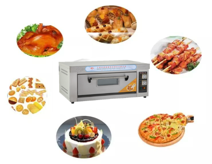 Single deck Electric baking oven bread commercial stone steam,french bread baking oven machines Stainless Steel Making Bread